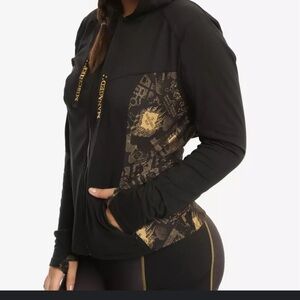 Hot Topic Harry Potter Marauder’s Map Hooded Athletic Jacket 3X Plus sweatshirt
